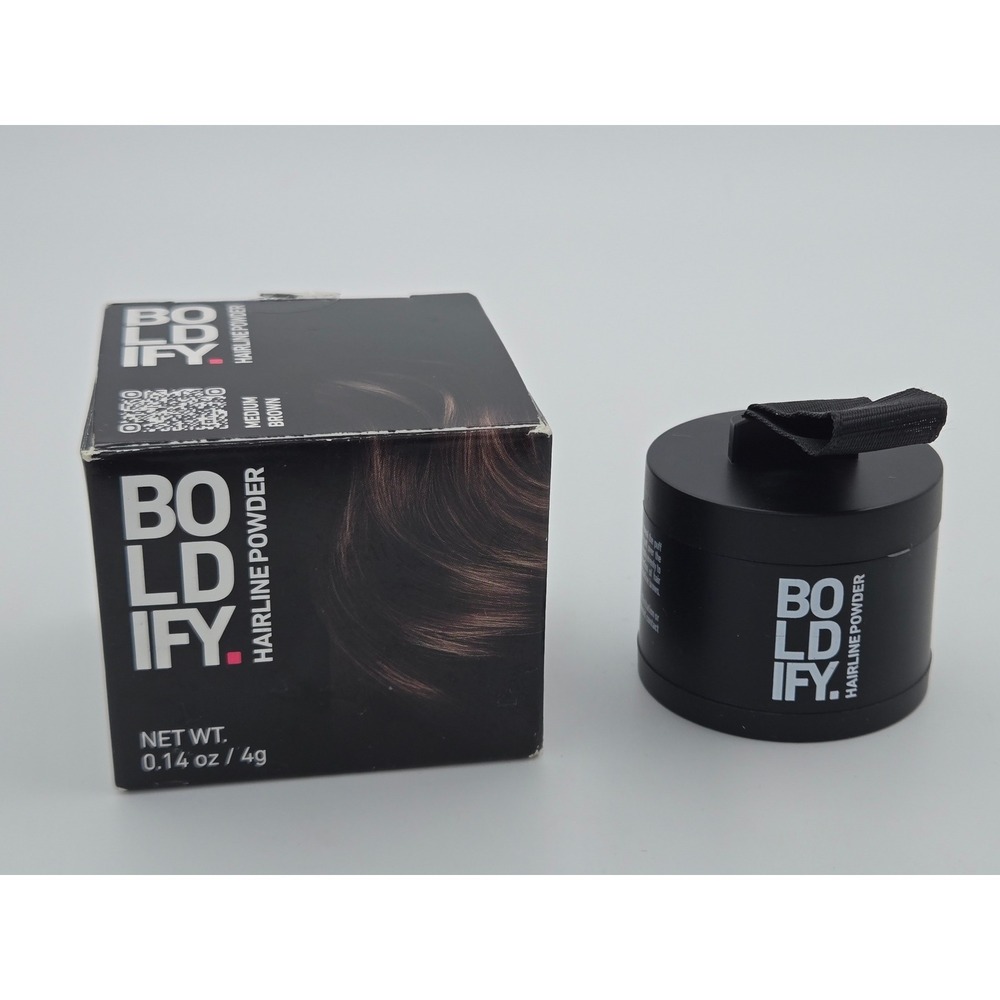 Boldify Hairline Powder Medium Brown Root Touch Up Brow Filler 4g 0.14oz NEW